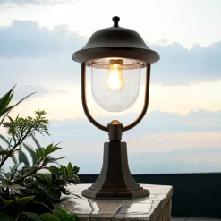 SU-MA Sockelleuchte außen 55cm Rustikal IP43 E27 BERLAAR< Metall Lampen|Rustikale Lampen