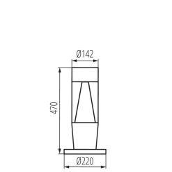 Außenleuchten Antik|Außenleuchten Messing*Kanlux Sockelleuchte außen Grau 47 cm klein IP54 FLANNA
