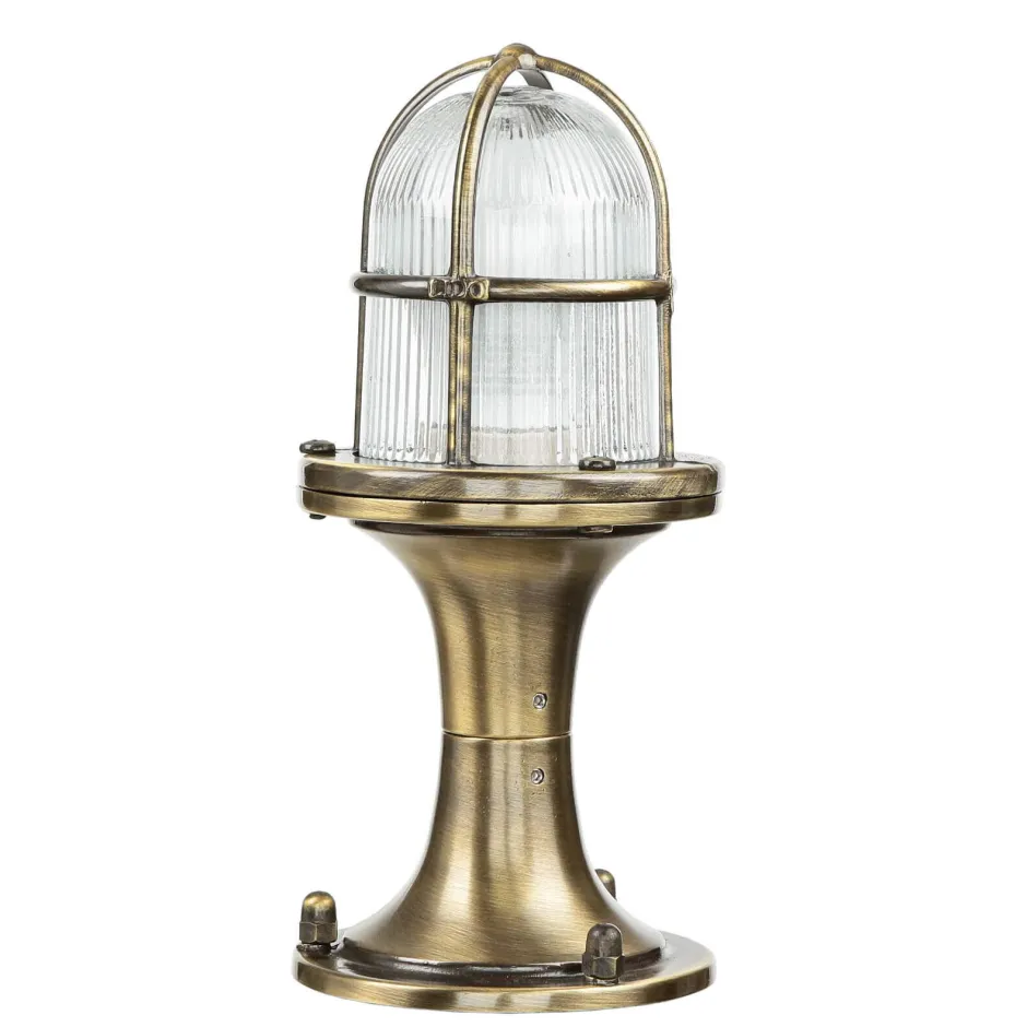 Lido Sockelleuchte außen Messing H:25cm Terrasse Weg< Metall Lampen|Messinglampen