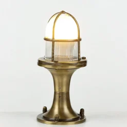 Lido Sockelleuchte außen Messing H:25cm Terrasse Weg< Metall Lampen|Messinglampen