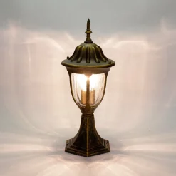 Rabalux Sockelleuchte außen Rustikal in Gold 43 cm IP43< Rustikale Lampen|Rustikale Außenleuchten