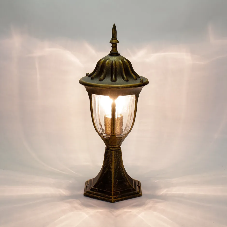 Rabalux Sockelleuchte außen Rustikal in Gold 43 cm IP43< Rustikale Lampen|Rustikale Außenleuchten