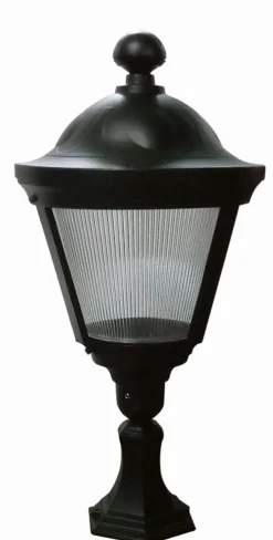 Lido Sockelleuchte außen Schwarz IP44 77cm Rustikal E27< Außenleuchten Antik|Gartenlaternen