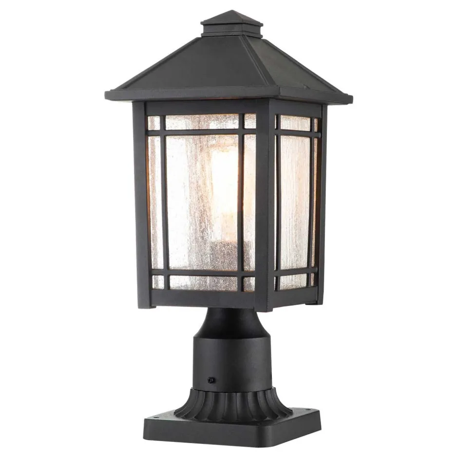 Elstead Sockelleuchte Garten E27 IP44 44,5 cm hoch Schwarz< Außenleuchten Antik|Gartenlaternen