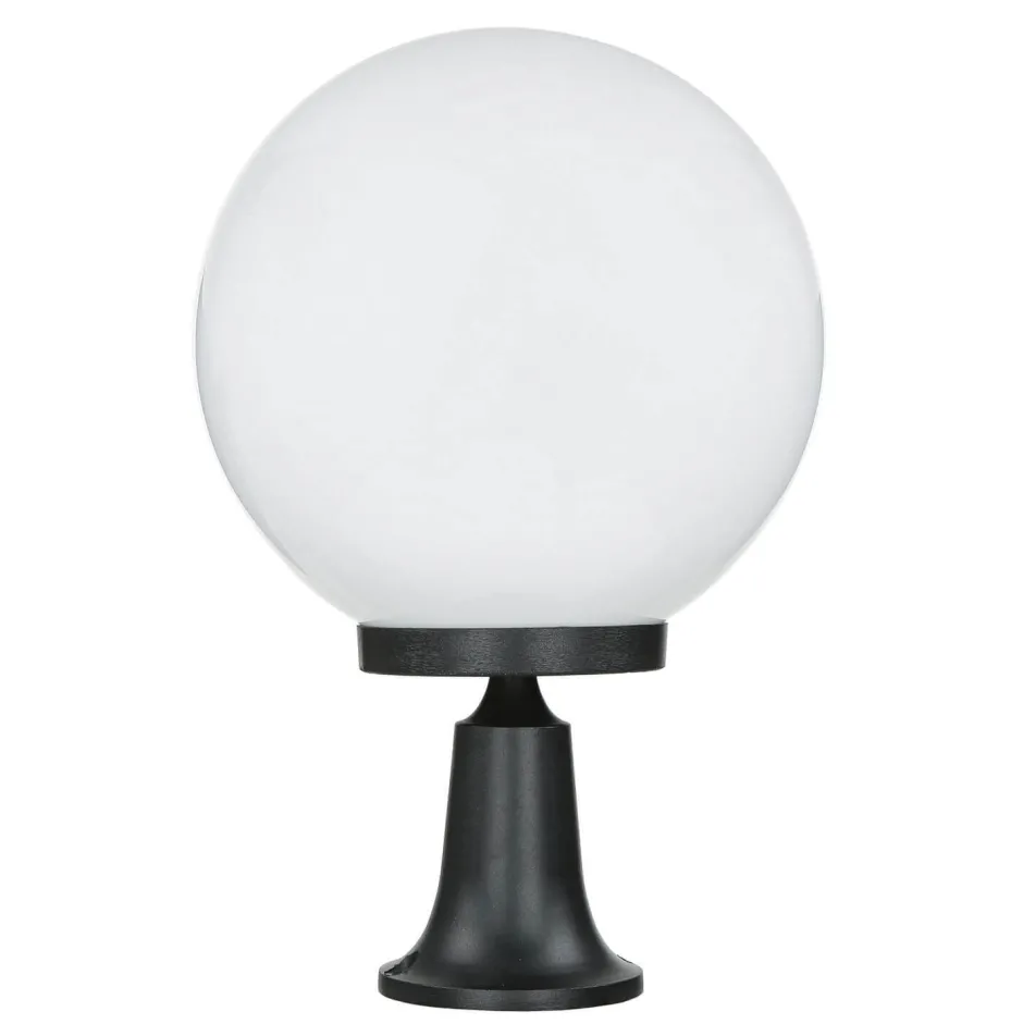 Lido Sockelleuchte Kugel Schirm 37cm klein IP43 E27 Schwarz< Vintage Lampen|Kugellampen