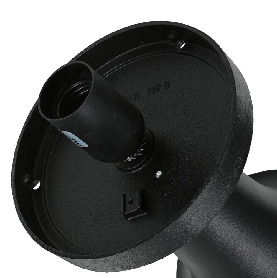 Lido Sockelleuchte Kugel Schirm 37cm klein IP43 E27 Schwarz< Vintage Lampen|Kugellampen