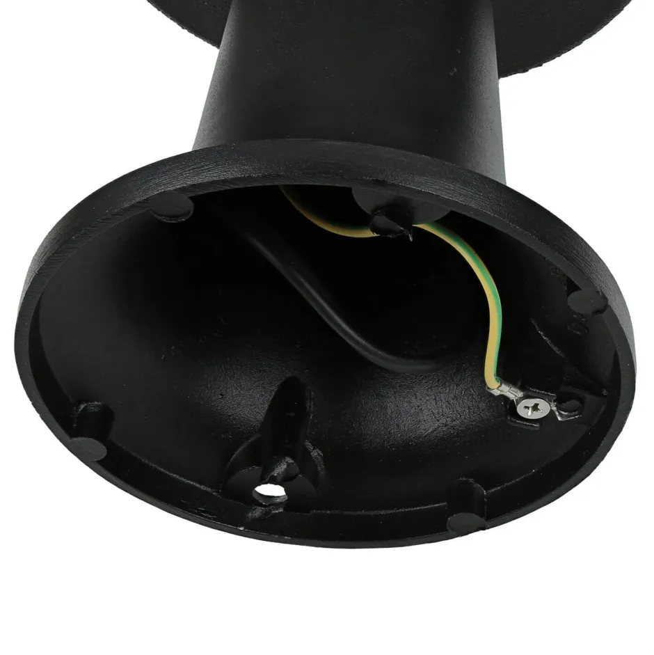 Lido Sockelleuchte Kugel Schirm 37cm klein IP43 E27 Schwarz< Vintage Lampen|Kugellampen