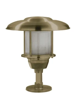 Gartenlaternen|Messinglampen*Andromeda Sockelleuchte Messing Glas E27 IP64 32 cm hoch Maritim