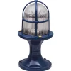 Lido Sockelleuchte Messing Glas 28 cm IP54 Blau E27 Maritim< Messinglampen|Maritime Lampen