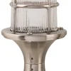 Rustikale Lampen|Messinglampen*Lido Sockelleuchte SANTORIN Nickel Echt-Messing H:28cm