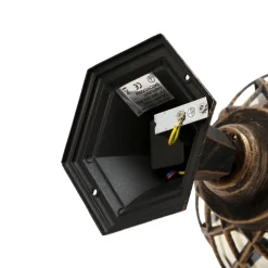 Rustikale Lampen|Vintage Lampen*Easylight Sockelleuchte Schwarz Kupfer Außen Rustikal Retro