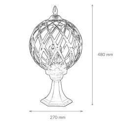 Rustikale Lampen|Vintage Lampen*Easylight Sockelleuchte Schwarz Kupfer Außen Rustikal Retro
