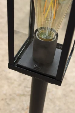 Eco-Light Sockelleuchte Vintage Aluminium Schwarz IP44 E27 50 cm< Metall Lampen|Vintage Lampen