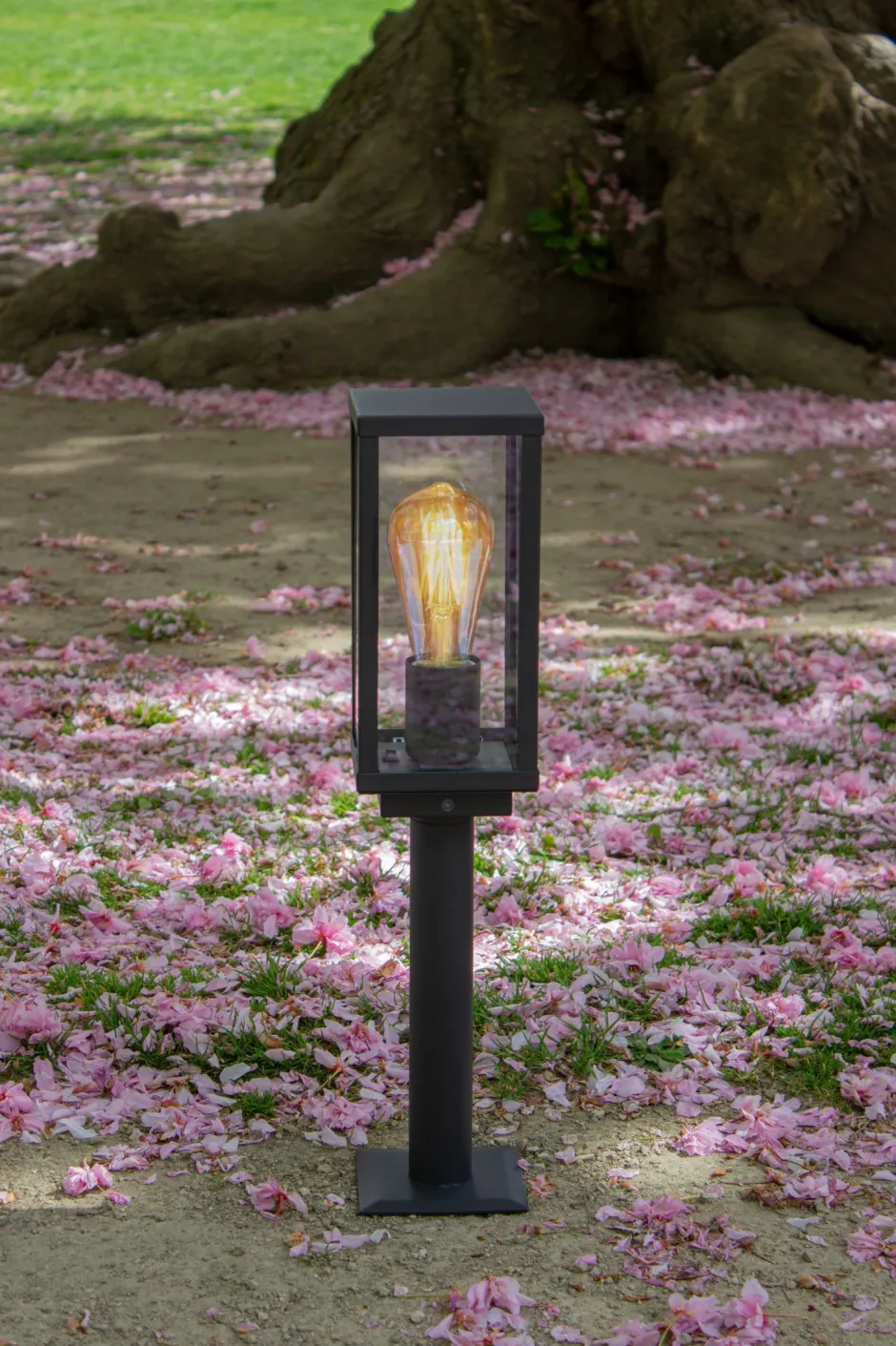 Eco-Light Sockelleuchte Vintage Aluminium Schwarz IP44 E27 50 cm< Metall Lampen|Vintage Lampen