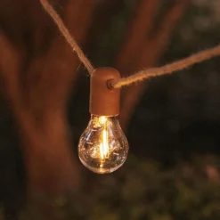 Newgarden Solarlichterkette außen LED 2700K Jute IP44 5m lang< Außenlichterketten|Solarleuchten