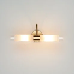 Flurlampen|Glaslampen*Easylight Spiegelleuchte Bad in Messing CONNERS