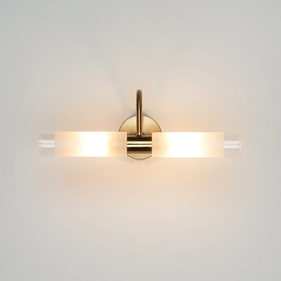 Flurlampen|Glaslampen*Easylight Spiegelleuchte Bad in Messing CONNERS