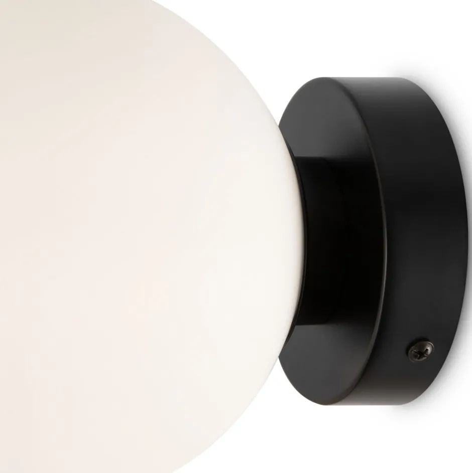 Glaslampen|Metall Lampen*Maytoni Spiegelleuchte Glas Metall E14 D: 15 cm rund Modern