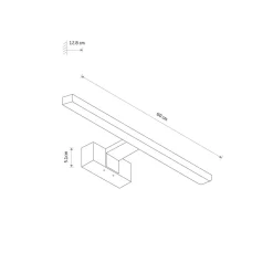 Led Lampen|Wandleuchten*Nowodvorski Spiegelleuchte LED Schwarz IP44 3000 K 850 lm Aluminium