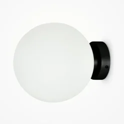 Maytoni Spiegelleuchte Metall Glas rund Ø 20 cm Schwarz Weiß< Wandleuchten|Badezimmer Lampe