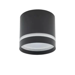 Nowodvorski Spot Decke Schwarz GX53 Ø 8,5 cm rund H: 8,3 cm klein Metall< Spots|Flurlampen