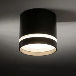 Nowodvorski Spot Decke Schwarz GX53 Ø 8,5 cm rund H: 8,3 cm klein Metall< Spots|Flurlampen