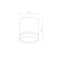 Nowodvorski Spot Decke Schwarz GX53 Ø 8,5 cm rund H: 8,3 cm klein Metall< Spots|Flurlampen