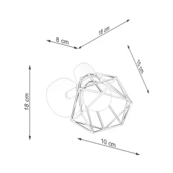 Wandleuchten|Flurlampen*Sollux Spot E27 Schwarz Metall Retro verstellbar Wand