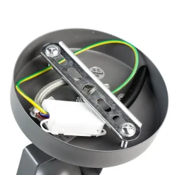 Wandleuchten|Flurlampen*Easylight Spot Lampe Anthrazit Metall rund Retro praktisch