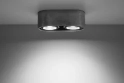 Sollux Spot Lampe Beton 2x GU10 L: 27 cm H: 9 cm klein Decke< Betonlampen|Moderne Lampen