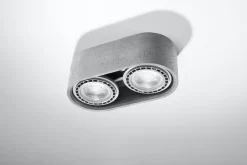 Sollux Spot Lampe Beton 2x GU10 L: 27 cm H: 9 cm klein Decke< Betonlampen|Moderne Lampen