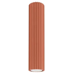 Wohnzimmerlampen|Küchenlampen*Sollux Spot Lampe Decke Aufputz H: 30 cm Ø 6,5 cm Rot Alu GU10