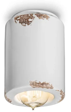 Wohnzimmerlampen|Keramiklampen*Ferroluce Spot Lampe Decke Keramik rund D: 8,5 cm Aufputz E14