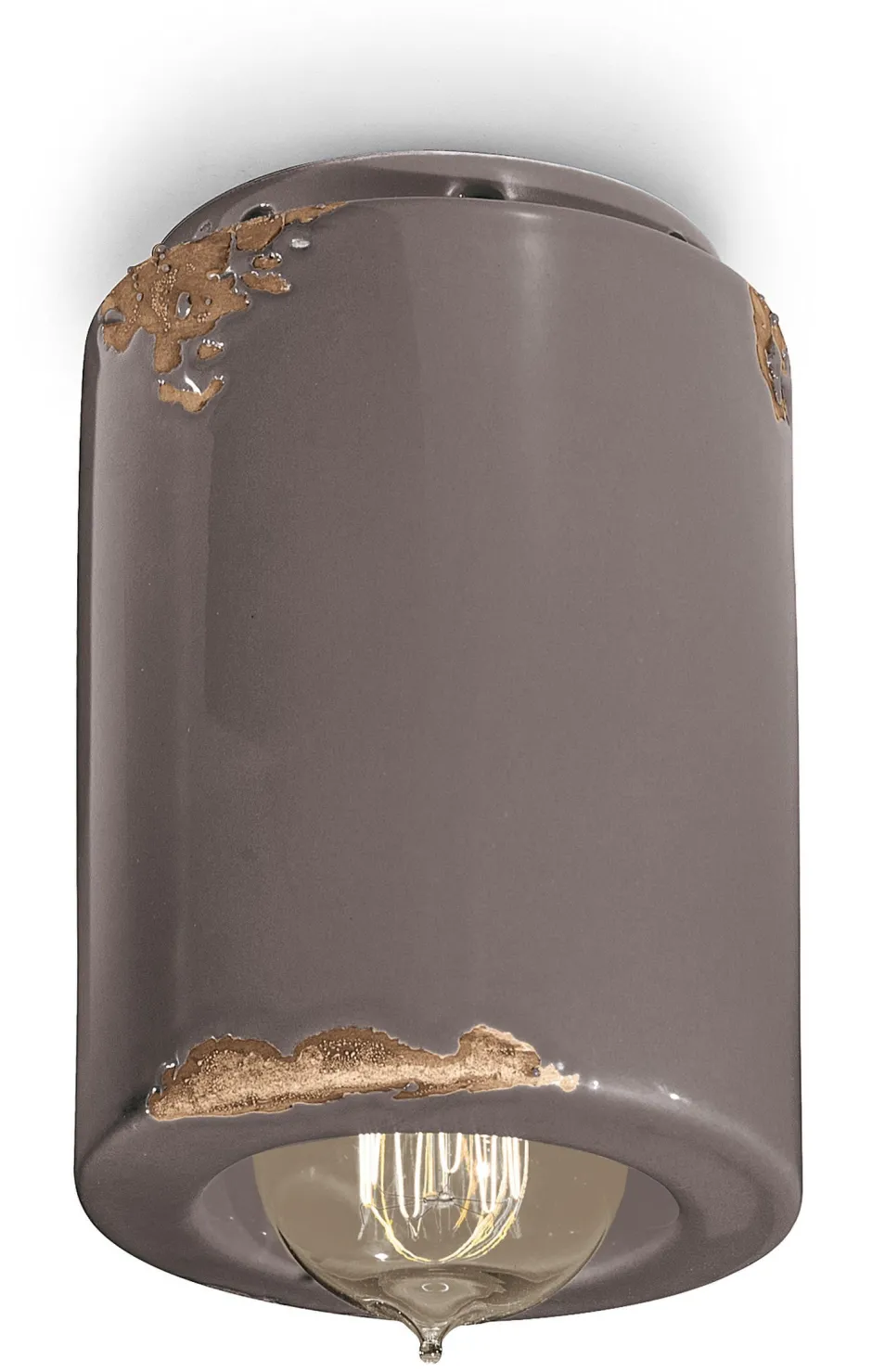 Wohnzimmerlampen|Keramiklampen*Ferroluce Spot Lampe Decke Keramik E14 Ø 8,5 cm Aufputz rund