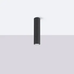 Sollux Spot Lampe Decke Schwarz Ø 6,5 cm H: 30 cm GU10 Aufputz< Wohnzimmerlampen|Küchenlampen