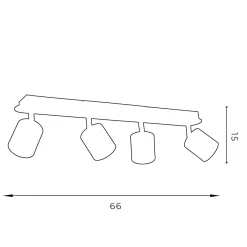 Moderne Lampen|Küchenlampen*Luminex Spot Lampe Decke Weiß Metall GU10 66 cm WIOMA