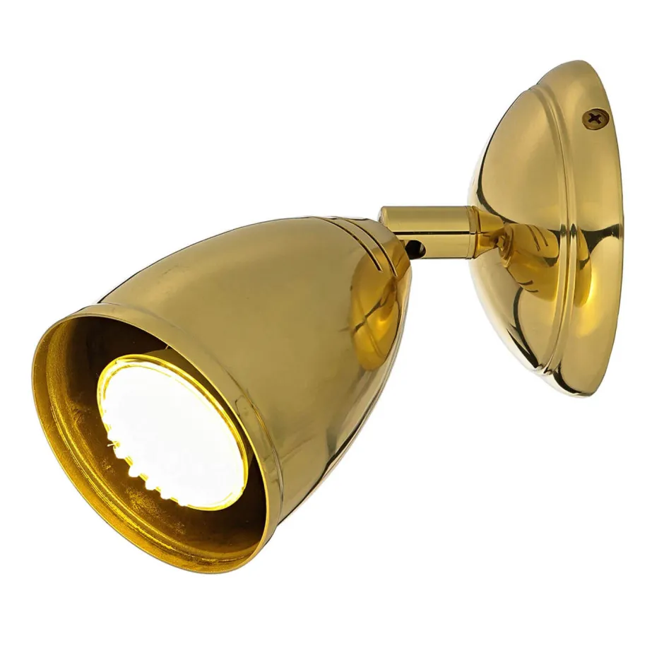 Giovanni Battista Spot Lampe klein Messing massiv E27 verstellbar< Wandleuchten|Flurlampen