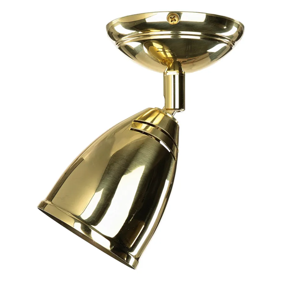 Giovanni Battista Spot Lampe klein Messing massiv E27 verstellbar< Wandleuchten|Flurlampen