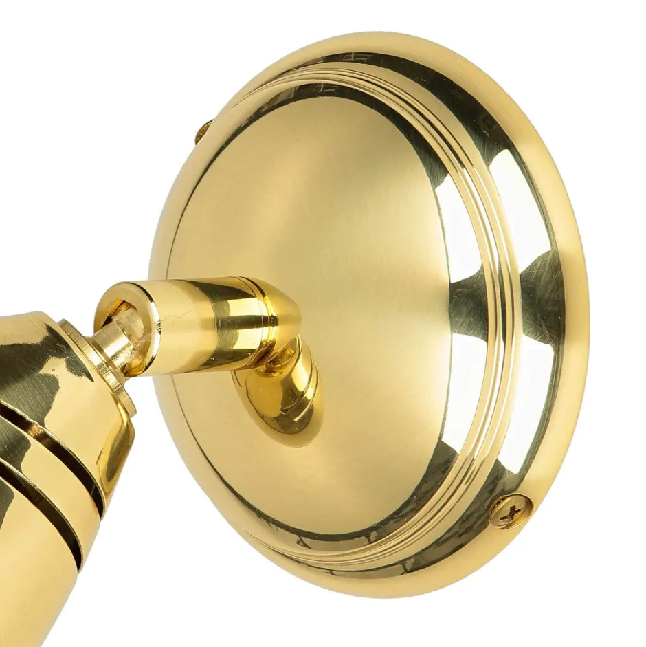 Giovanni Battista Spot Lampe klein Messing massiv E27 verstellbar< Wandleuchten|Flurlampen