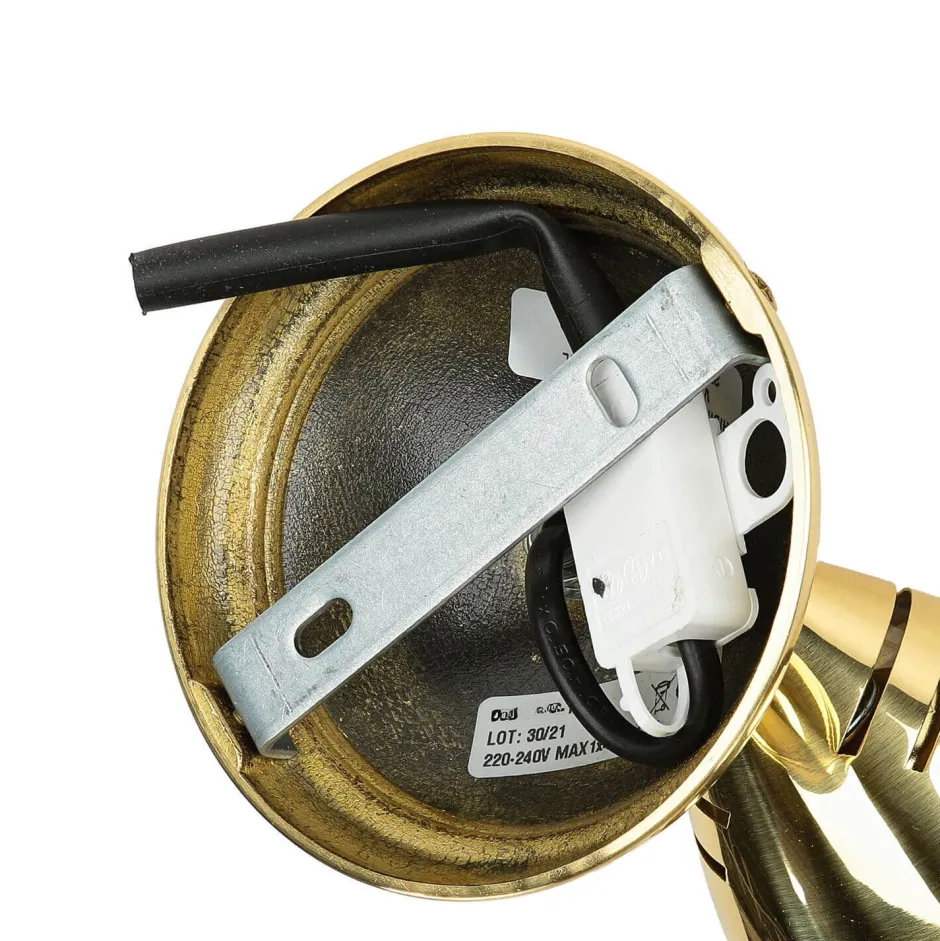 Giovanni Battista Spot Lampe klein Messing massiv E27 verstellbar< Wandleuchten|Flurlampen