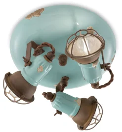 Wohnzimmerlampen|Keramiklampen*Ferroluce Spot Lampe Metall Keramik E14 verstellbar 3-flammig