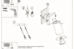 Sollux Spot Lampe Metall verstellbar B: 8 cm Chrom GU10< Wandleuchten|Flurlampen