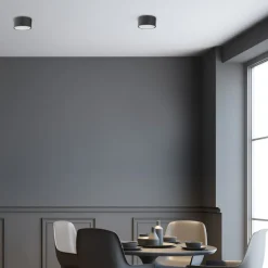 TK Lighting Spot Lampe rund klein Ø 8 cm flach Schwarz blendarm< Deckenleuchten|Flurlampen