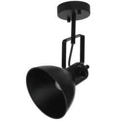 Wandleuchten|Flurlampen*Easylight Spot Lampe Schwarz Metall rund Retro DALLAS