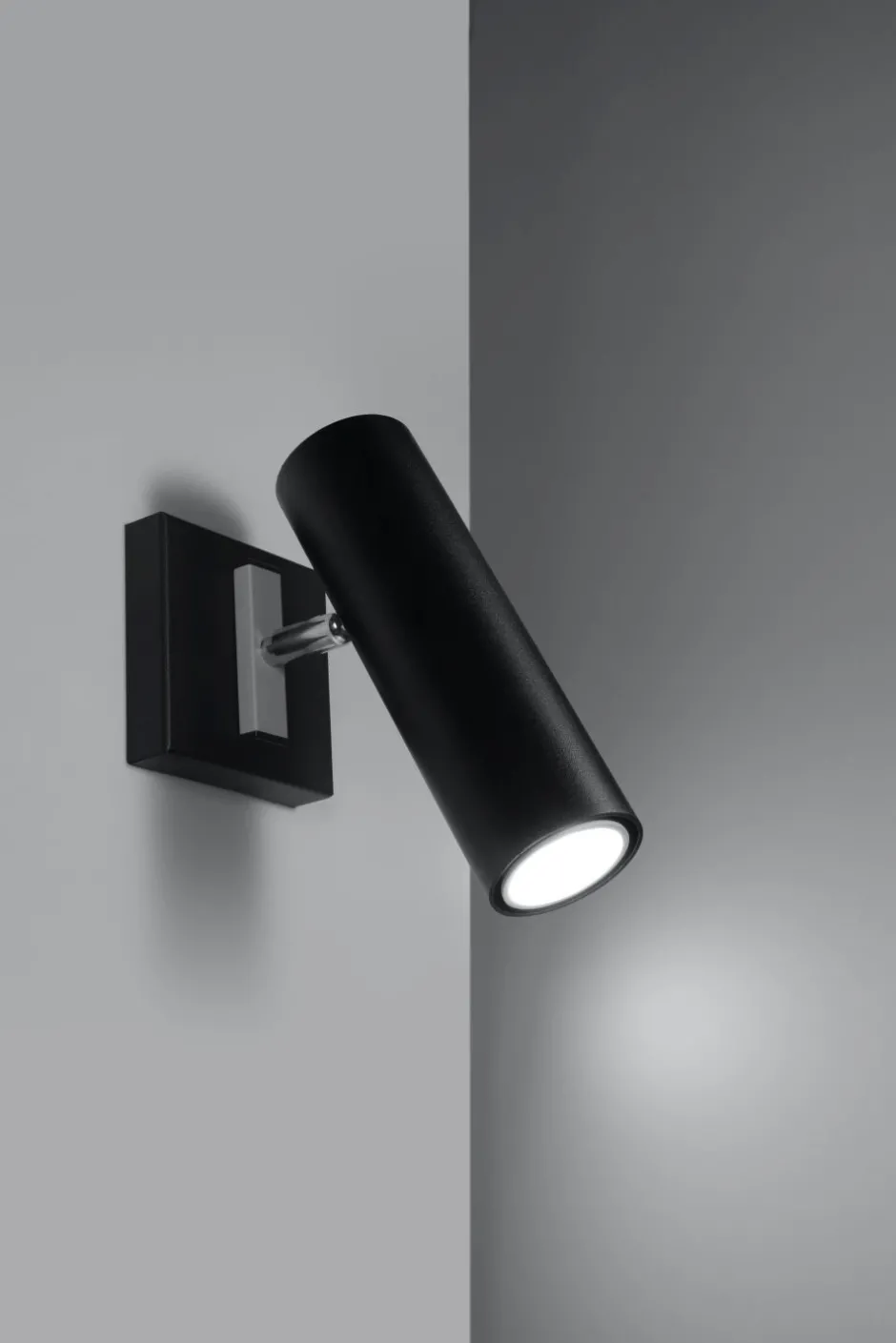 Wandleuchten|Flurlampen*Sollux Spot Lampe Schwarz Metall praktisch GU10 verstellbar