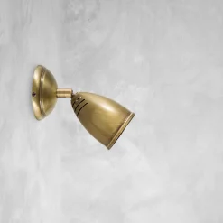 Giovanni Battista Spot Lampe Wand E27 Messing in Bronze hell glänzend< Spots|Wandleuchten
