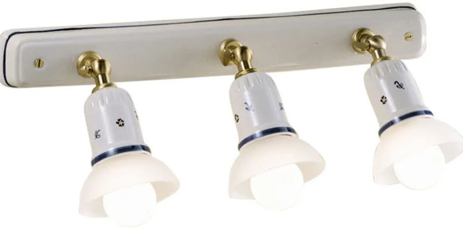 Wohnzimmerlampen|Keramiklampen*Ferroluce Spot Lampe Wand Metall Keramik E14 verstellbar Landhaus