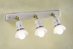 Wohnzimmerlampen|Keramiklampen*Ferroluce Spot Lampe Wand Metall Keramik E14 verstellbar Landhaus