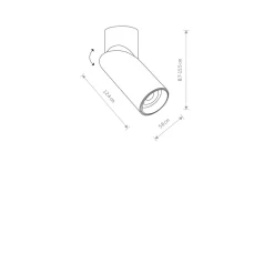 Spots|Wandleuchten*Nowodvorski Spot Lampe Wand Weiß Decke GU10 Ø 5,6 cm Aluminium Modern