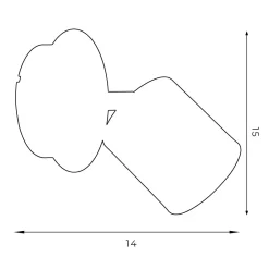 Wandleuchten|Flurlampen*Luminex Spot Lampe Wand Weiß klein verstellbar GU10